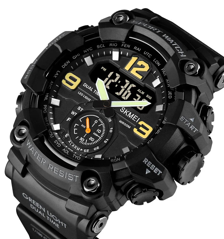 Skmei 1637 Fashionable Dual Time Analog Watch Cool Customized Digital Outdoor Sport Watches Man