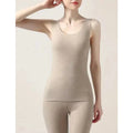 Custom Skin-friendly Thermal Underwear Set Woman Anti-static Ladies Sleeveless Long Johns Thermal Underwear