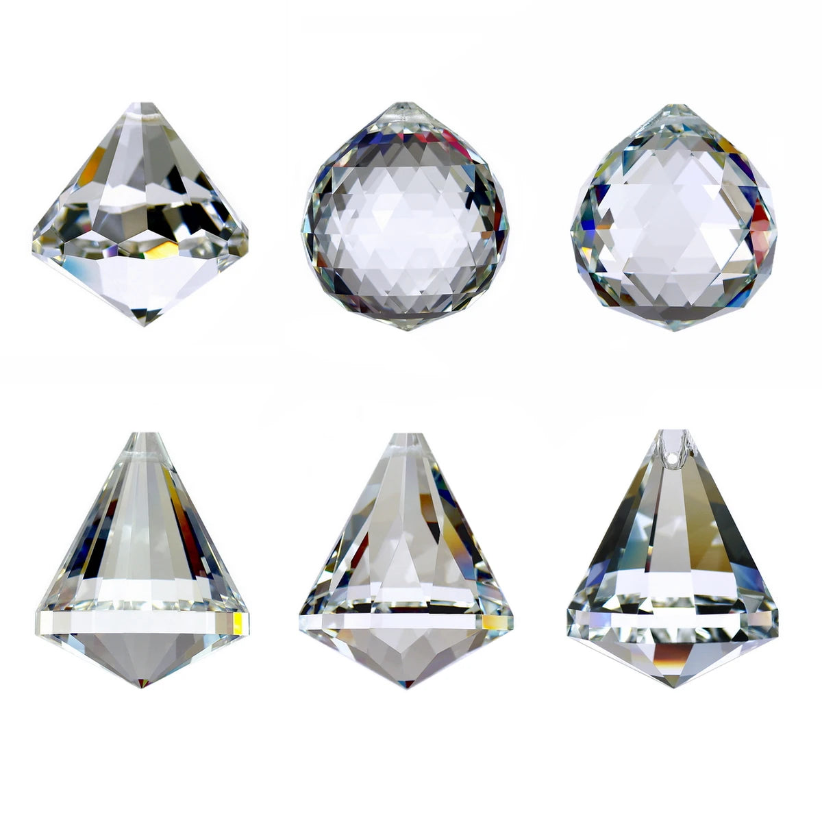 40mm Crystal Ball Prism Pendant for Chandeliers Hanging Crystals Sun Catcher for Window Home Decor GOLDENHAITAI