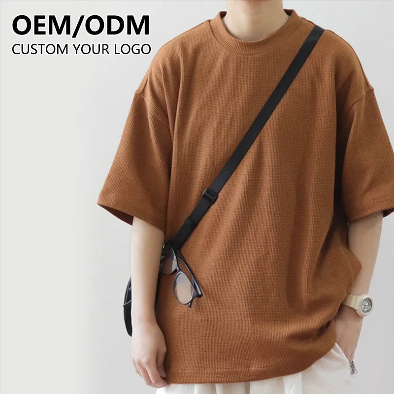 Mens Blank Cotton Tshirt Loose Drop Shoulder Design logo Oversized Custom t Shirts