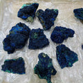Natural Rough Blue Azurite Crystal Specimen Raw Stone Azurite and Malachite Mineral Specimen for Sale