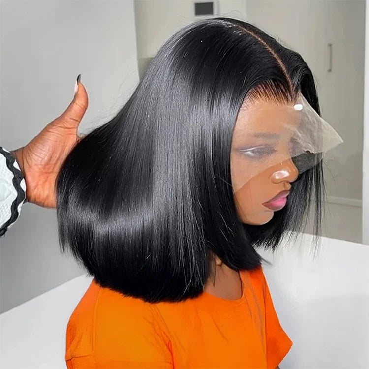 Cheap Price Lace Front Bob Wig Wholesale 180% Density Virgin Brazilian Hair Wigs Human Hair Short Transparent Lace Wig