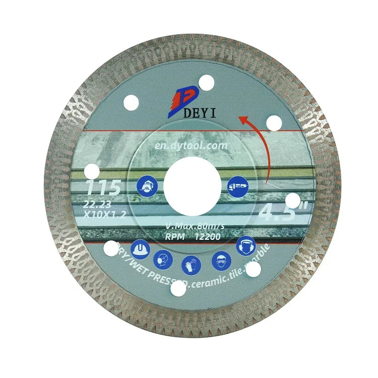 Professional Tile Sintered Turbo Cutting Disk/discs Wet or Dry Cutting Diamond Circular Saw Blade for Ceramic Porcelain Tile