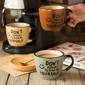 Wholesales Nordic Custom logo Creative 11 oz Matte Ceramic Souvenirs Coffee Mug Breakfast Milk Oat Cup