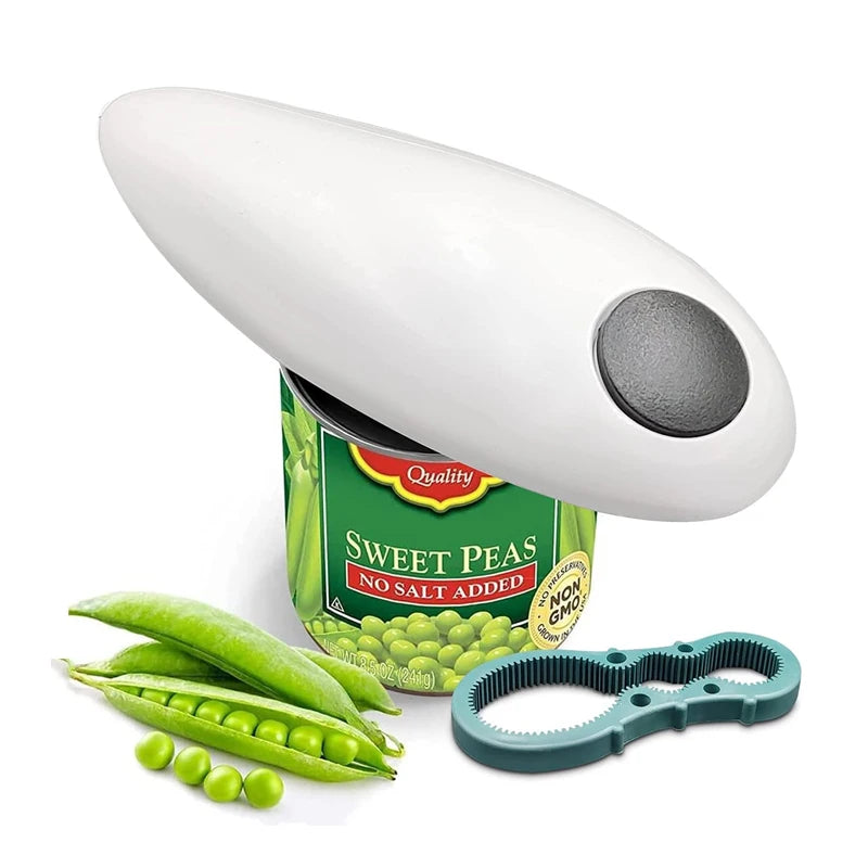 Kitchen Gadget Portable Custom Bottle Openers Smooth Edge Mini Handheld Automatic Jar Opener Auto Electric Can Opener