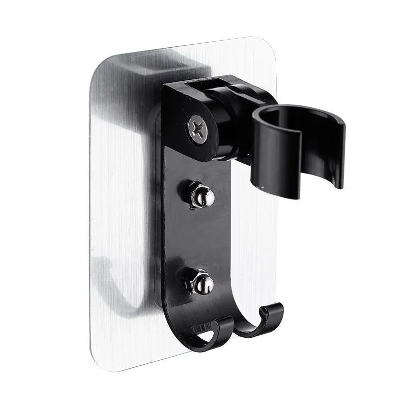 Matte Multi-Functional Space Aluminum No-Drill Shower Head Holder Universal Wall-Mounted Base Bathroom Faucet Accessories