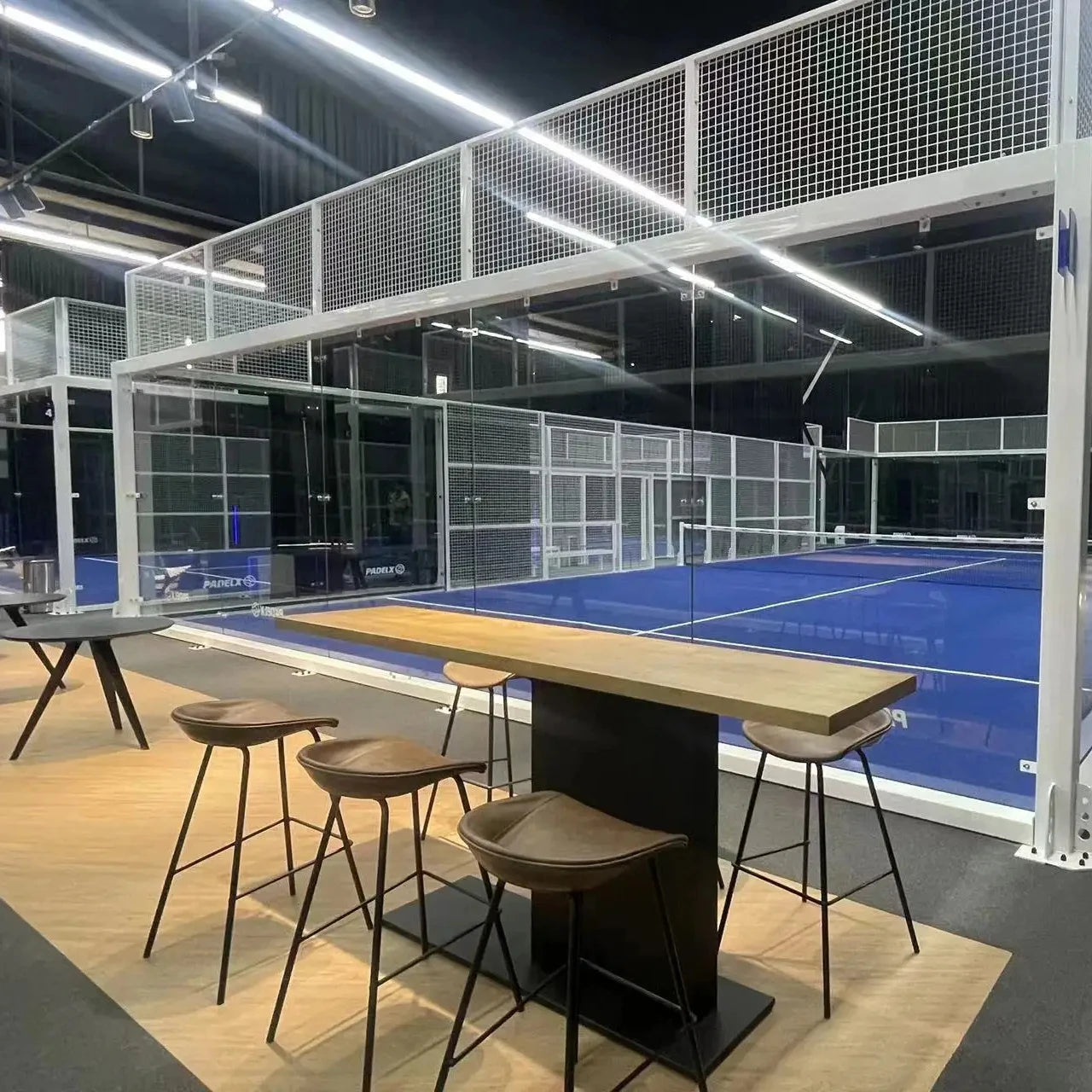 Hot Sale Panoramic Paddle Tennis Court New Design Single Court for National Tennis Center Padel Equipment