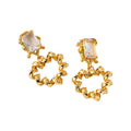Shescity Trendy Elegant Style Drop Earrings Brass Material Twisted Heart Designer Light Luxury Jewelry Women Earrings for Gifts