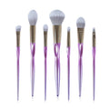 High End Super Soft Synthetic Hair New Gift Customized Heart Handle 7pcs Makeup Brush Set with Designed Packaging Box