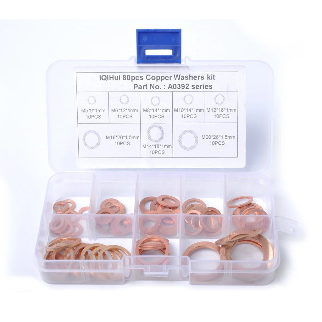80Pcs Red Copper Ring Gasket Wholesale Price at BAJUTU Solid Copper Sump Plug Washer Set Shopify Ebay Wish Hot Seller