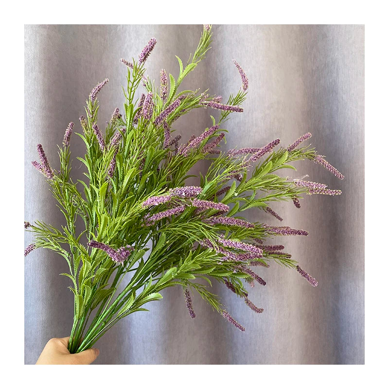 Wholesale Long Branch Lavender Artificial Flower for Wedding Indoor Outdoor Decoration Lavender