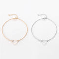 Versatile Vintage Hollow Heart Pendant Silver Plated Ankle Bracelet Simple Single Layer Chain for Women Party Occasion
