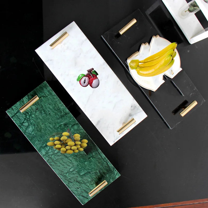 Marble Jewelry Perfume Tray for Vanity Dresser Display Decor