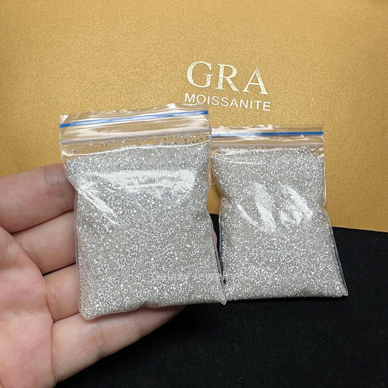 Hot Sale Round Brilliant Cut Loose Melee Small Size Moissanite Diamonds 0.7-3.0mm 1 Carat DEF Moissanite Stone