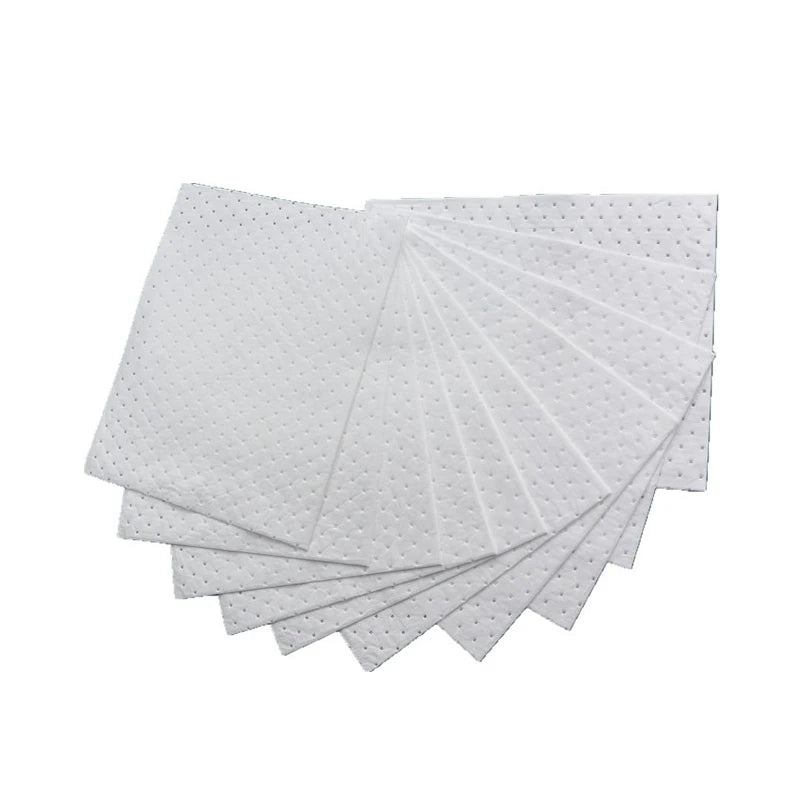Oilspillpro OOA-M0250 White PP Industrial Oil Absorbent Pads Eco-Friendly Environmental Product