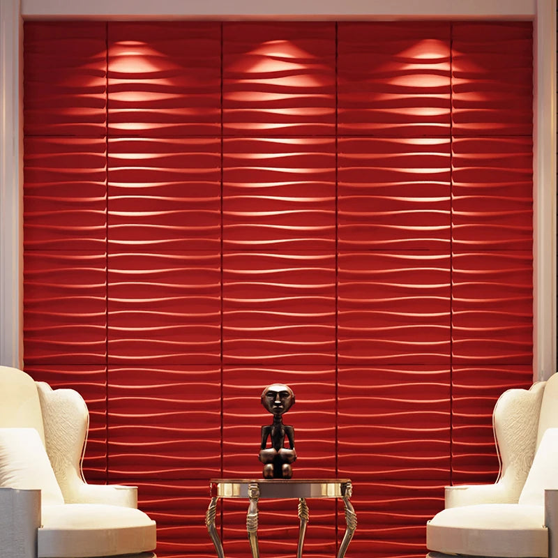 China 3D Wall Panels PVC Waterproof Modern Geometric Graphic Design Easy DIY Commercial Use