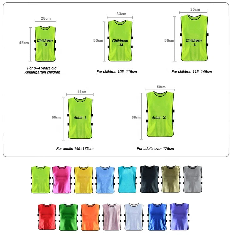 Youth Adults Breathable Football Training Match Sleeveless Top Custom Club Logo Using Sublimation Technique Outdoor Sports Name