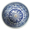 Luxury Blue White Hand Painted Ceramic Eco-Friendly Easy Clean Countertop Mounted Bathroom Sinks Chinese Traditional Porcelain