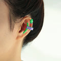 New Arrival INS Trendy Y2K Jewelry Clip-on Earrings Fashion Cool Geometric Irregular Enamel Ear Cuff Earrings for Women