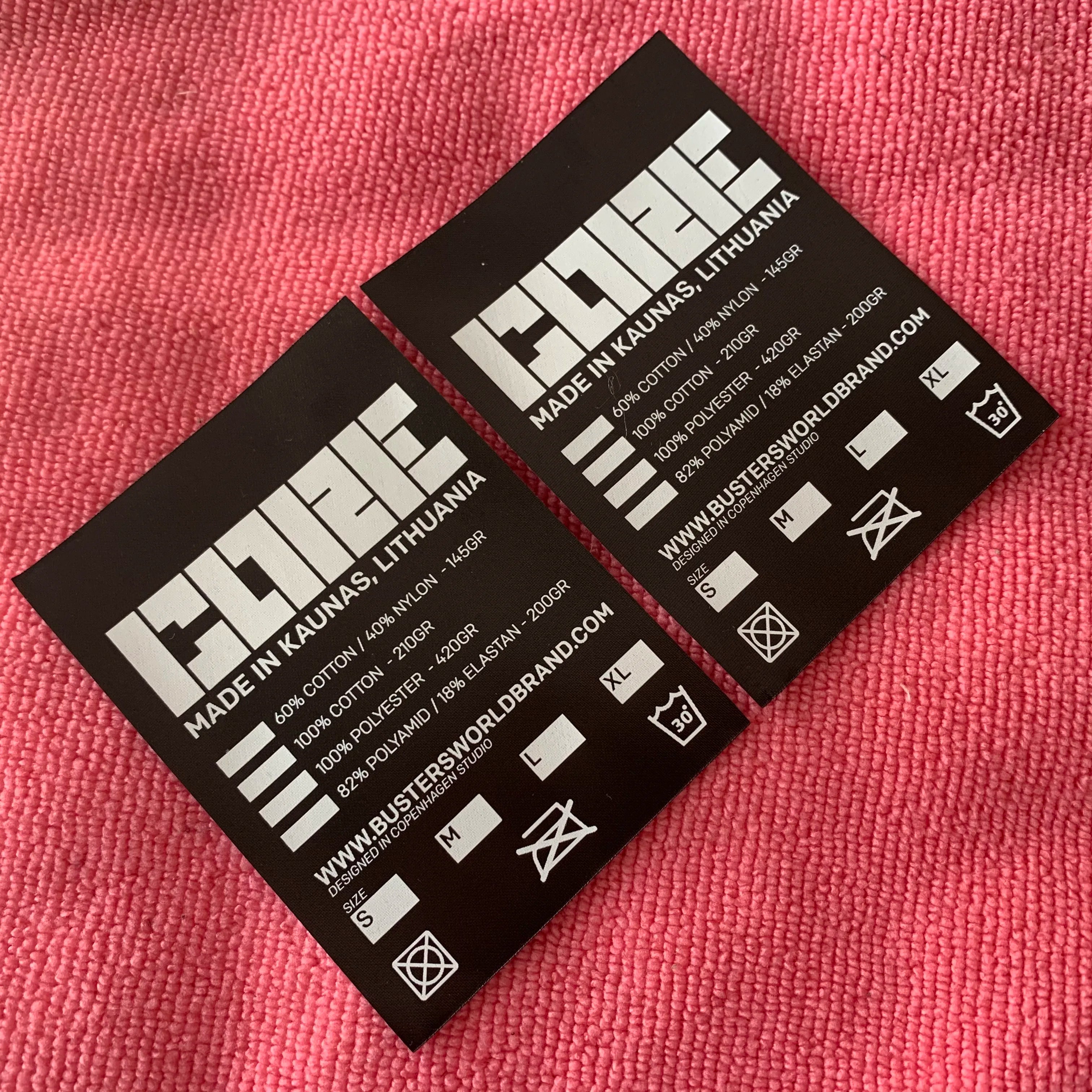 Straight Cut Washing Care Instruction Textile Clothing Labelnew Style Black Satin Label With Low MOQ