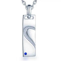 Half Heart Necklace Hang Card 925 Sterling Silver Necklace for Man
