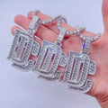 White Gold Plated Sterling Silver Hip Hop Men Fashion Rapper Jewelry Iced Out Moissanite Dream Chaser Pendant