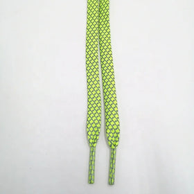 Factory Wholesale Reflective Smart Glow Dark Machine Shoelaces 8mm Flat Printed Polyester Transparent Plastic Tips for Outdoor