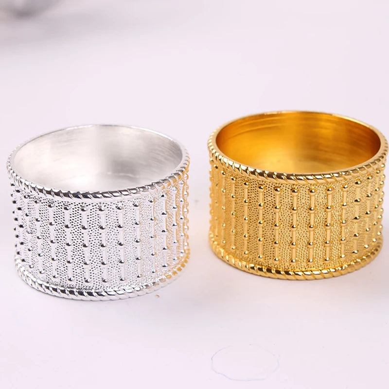 Wedding Hotel Napkin Ring Banquet Table Decorations Napkin Rings Gold-filled Metal Napkin Rings