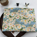 White Daisy Oil Painting 3D Digital Floral Printing 40S 100GSM 100% Cotton Poplin Woven Fabric for Clothing