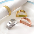 Holder Ring Table Decoration Wholesale Gold Plated Napkin Rings Wedding Banquet Dinner Party Silver Luxury Napkin