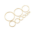 Stainless Steel Round Charms Earrings Rings Big Circle Ear Wire Hoops Pendant DIY Jewelry Making Bracelet Connectors