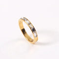 Cheap Wholesale Cubic Zirconia Stainless Steel Stacking Women Finger Ring