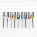 4XC Large Tapered Manicure Nail Drill Bit Sharp Tungsten Use E-File Bit Remove Gel Fast Professional Use