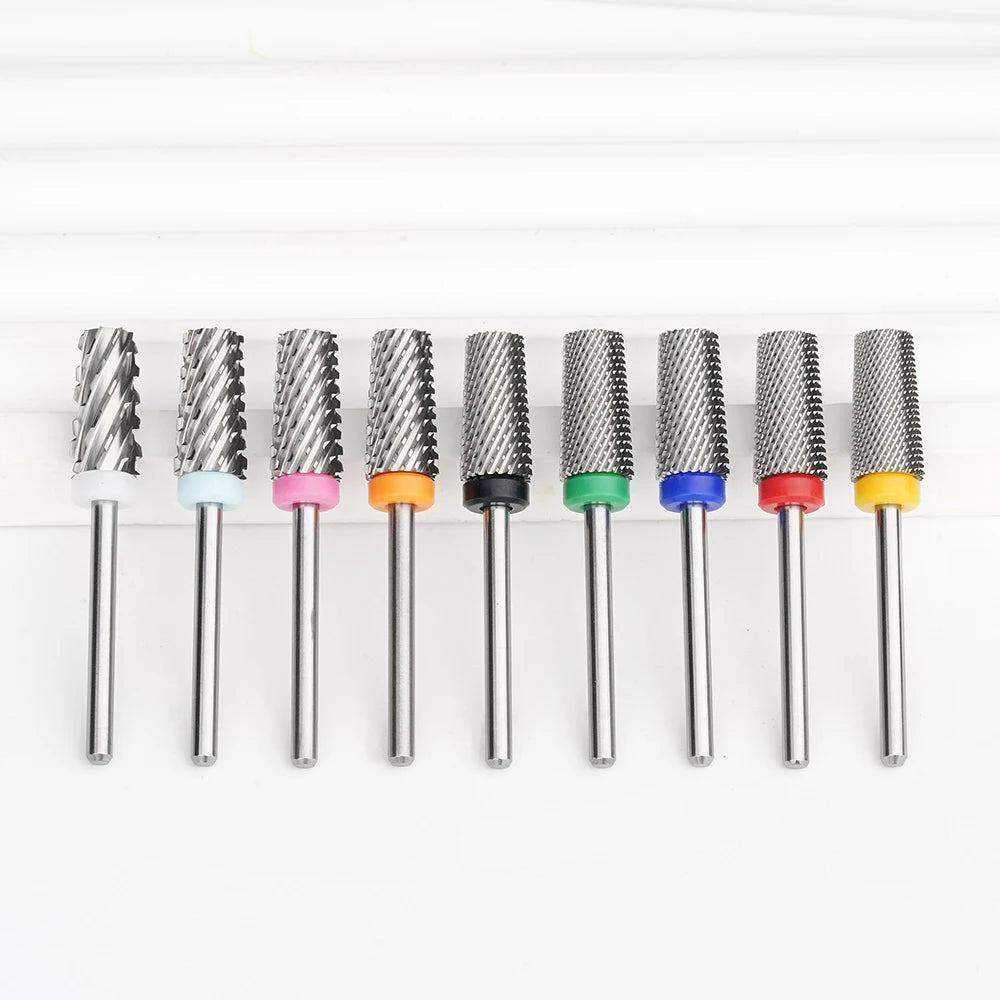 4XC Large Tapered Manicure Nail Drill Bit Sharp Tungsten Use E-File Bit Remove Gel Fast Professional Use