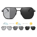 Fashion Metal Frame Oversized Polarized UV400 Photochromic CE Certified Custom Logo Sunglasses for Men Driving Fishing