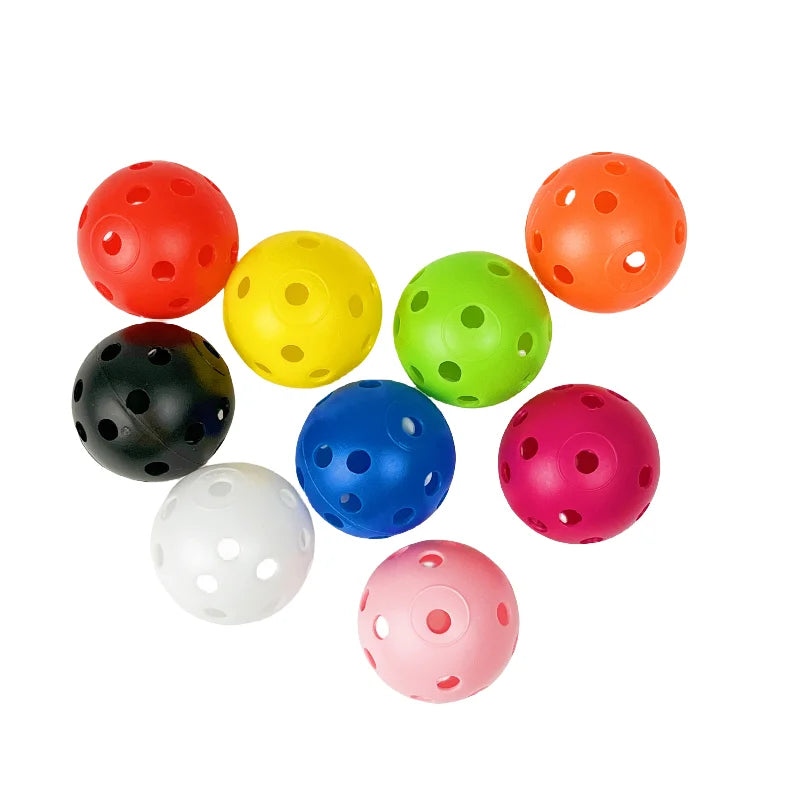 Smooth Without Welding Hollow Airflow Plastic 26 Holes Yellow Practice Golf Balls for Home Swing Training