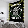 Norse Mythology Vikings Tapestry Mysterious Ancient Runes Totem Tapestries Wall Hanging Art for Living Room Bedroom Home Decor