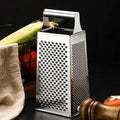 Stainless Steel Kitchen Grater with Handle Vegetable Slicer Shredder Cheese Grater Ginger Crusher 4 Sides Vegetable Fruit Grater