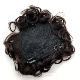 LONGFOR High Quality Indian Remy Hair Topper Curly Hair Patch with Silk Base Closure for Women