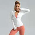 Customizable Women's Long Sleeve Outwork Sports Wear Jacket Soft Comfortable Zipper Tight Running Yoga Breathable Compression