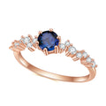 OL0981 Abiding Fine Jewelry Wholesale Cheap Nano Sapphire Blue Gemstone Women Rings Gold Plated Couple Wedding Rings