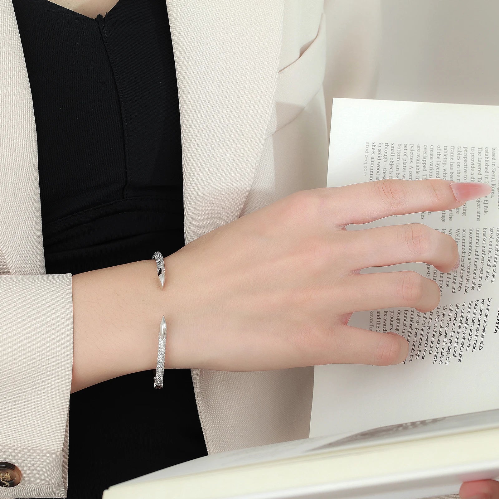925 Sterling Silver Jewelry Bracelet Moissanite Women Bracelet GRA Certified Fashion Vvs D Color Women Open Bracelet Jewelry