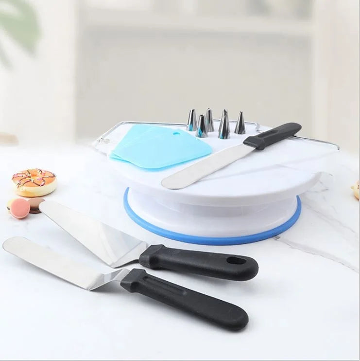 2025  Hot Selling Cake Turntable Set Baking Tool Decorating Set 13 Piece Set for Wedding Party