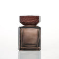 Best Selling Classic Square 100ml Clear Amber Gray Empty Reed Fresh Air Glass Diffuser Bottle Screw Cap Wood Hot Stamped