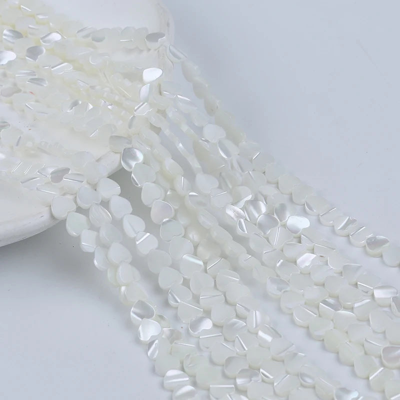 Zhuji Wholesale 8-9mm White Shell of Love Shape for Diy Jewelry Making