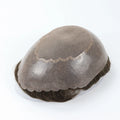 Geares 100% Human Hair Toupee Mono with Transparent Silicone Pu Around Hair Prosthesis Toupee for Hair Loss Men