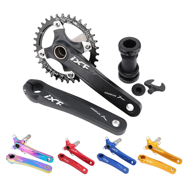 IXF Bicycle Crank & Chainwheel 32 34 36 38T 170mm 104 BCD MTB Crankset with Chainrings Bike Parts