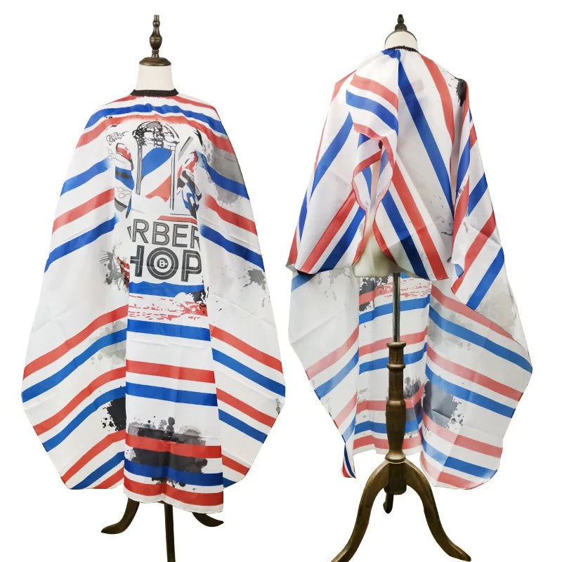 salon hairdressing cape Custom vintage stripe inkjet waterproof cape hairdressing salon apron sarong cut cape