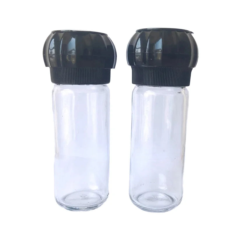 100ml Glass Bottle with Plastic PC Grinder Mill