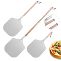 12-14 Inch Aluminum Pizza Peel Shovel with Detachable Wooden Handle Customizable Logo Household Pizza Tool